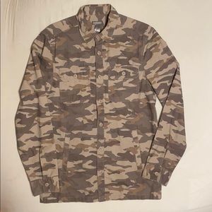 Divided camo button down